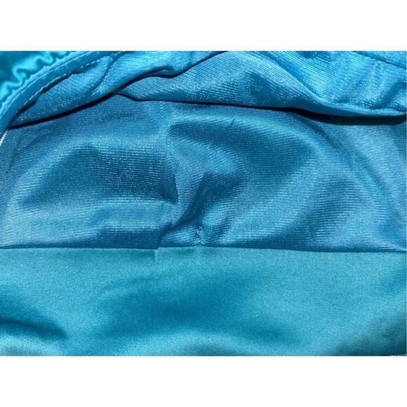 Vintage Cerulean Blue Corset & Tulle Strapless Dress - Picture 11 of 16